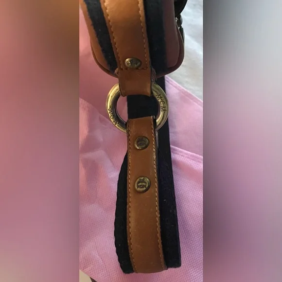 MCM Cognac Visetos Pocket Satchel Brown Handbags and Purses Leather Shoulder Bag